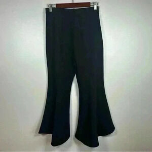 Sage the Label CECI High Rise Black Ruffle Bottom Pants